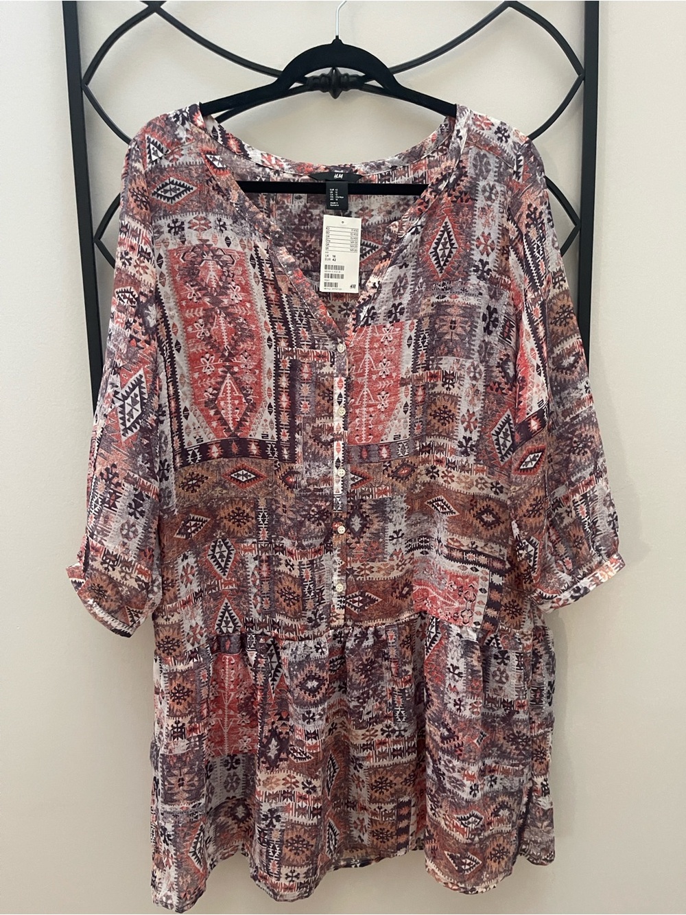 Boho Peasant Tunic Top